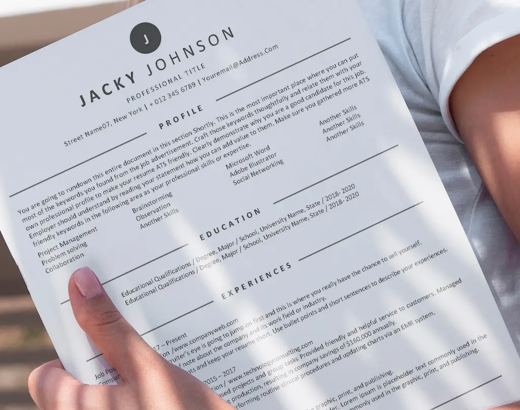 ATS_Compliant_Resume_Template_Jacky_Johnson_Cv on hand