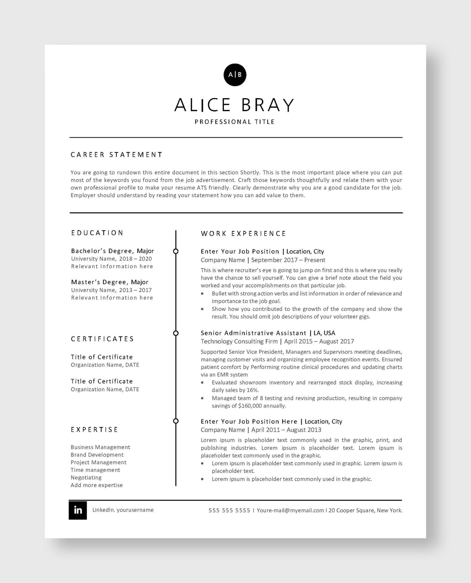 Professional Resume Template 4 - Image 2