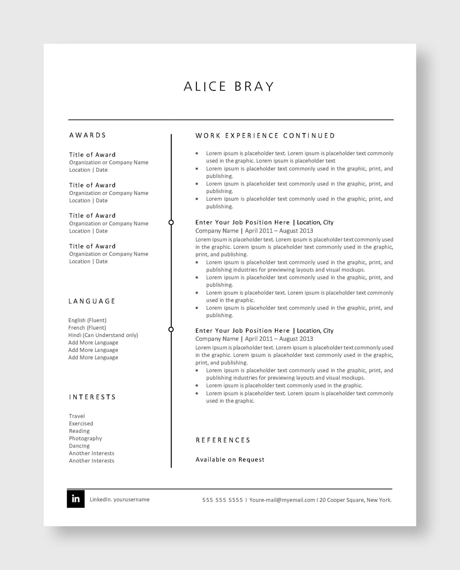 Professional Resume Template 4 - Image 4