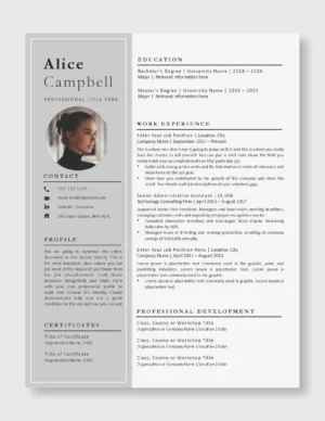 Professional Resume Template 5