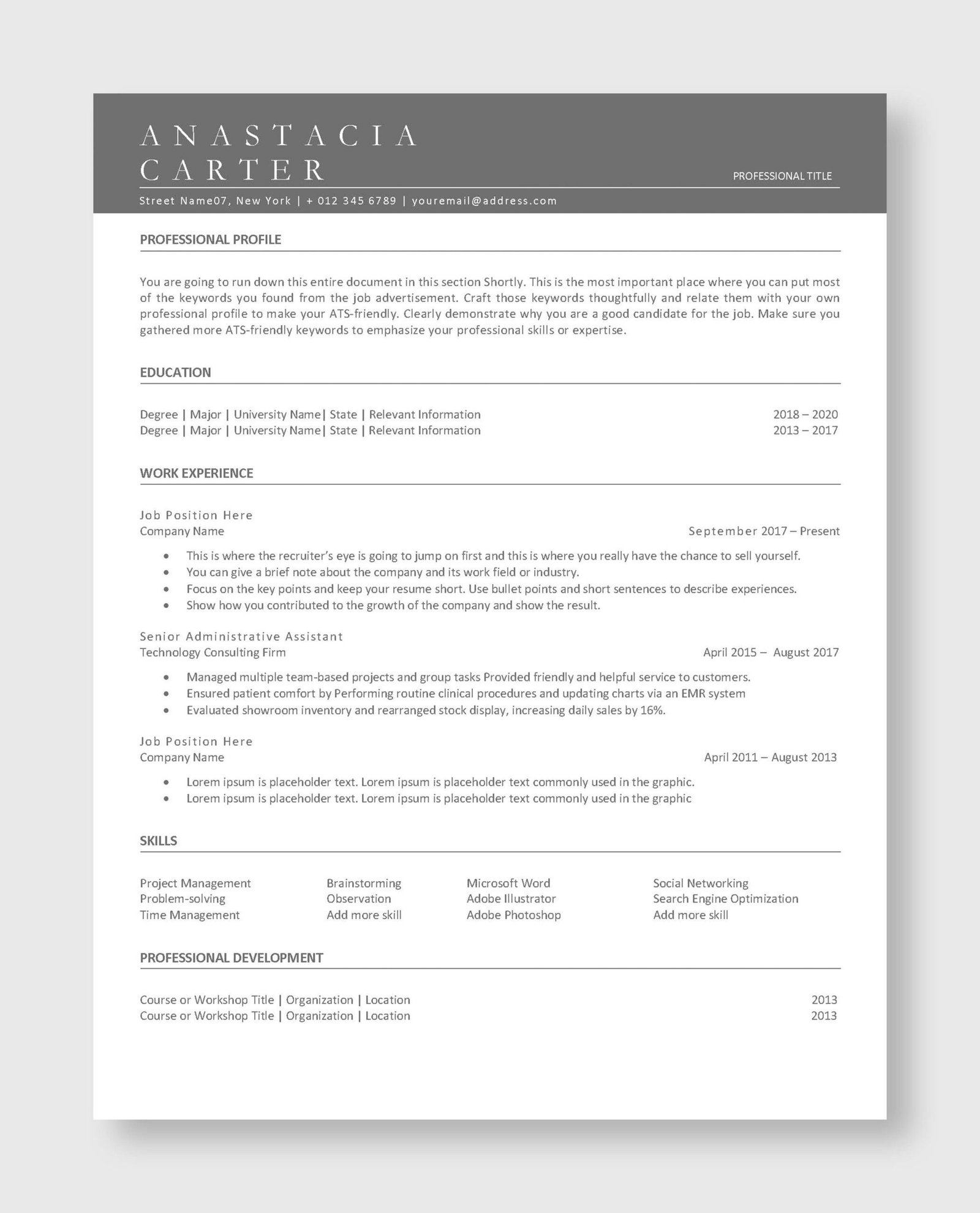 ATS Resume Template 1