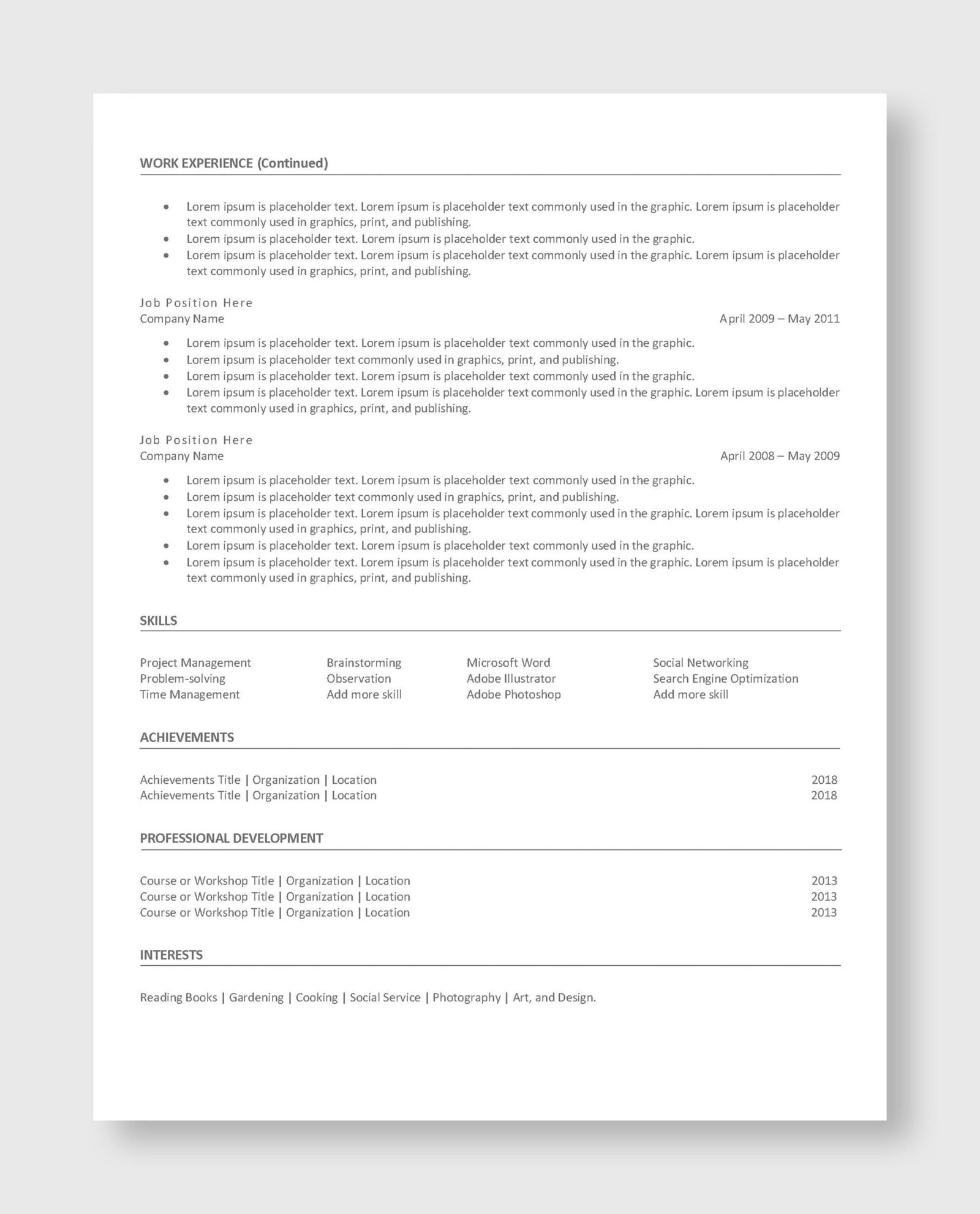 ATS Resume Template 1 - Image 3