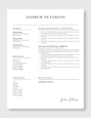 Professional Resume Template 6
