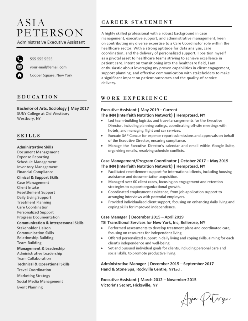 Sample_Asia-resume