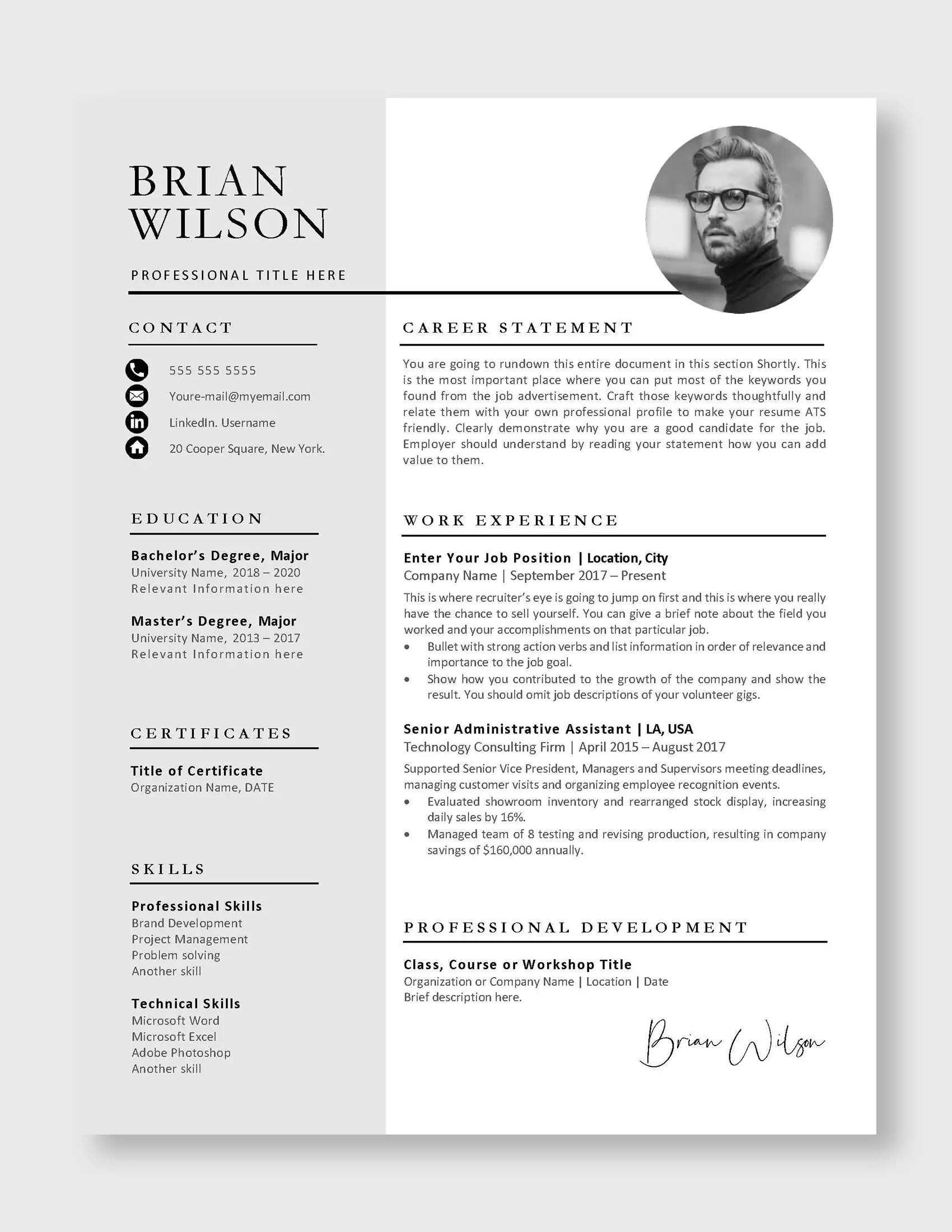 Brian_Wilson_Professional_US_1Page_Resume_template