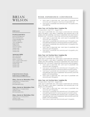 Professional Resume Template 8