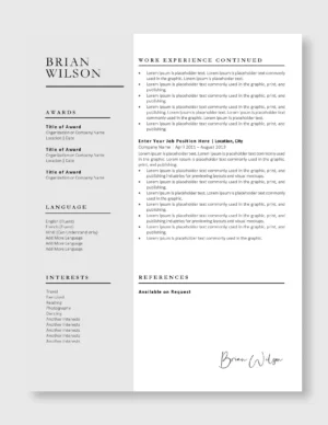 Professional Resume Template 8