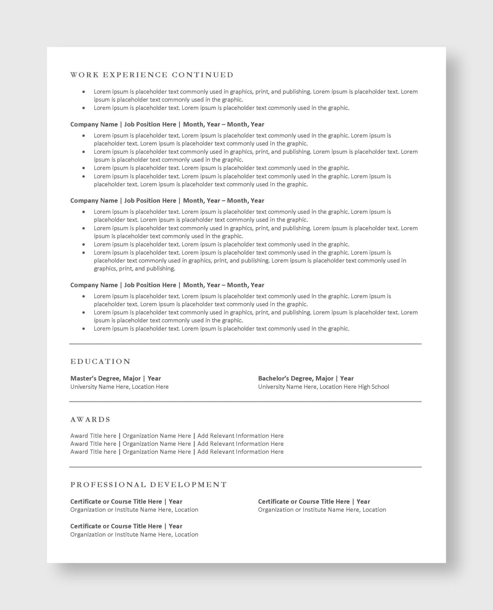 ATS Resume Template 2 - Image 3