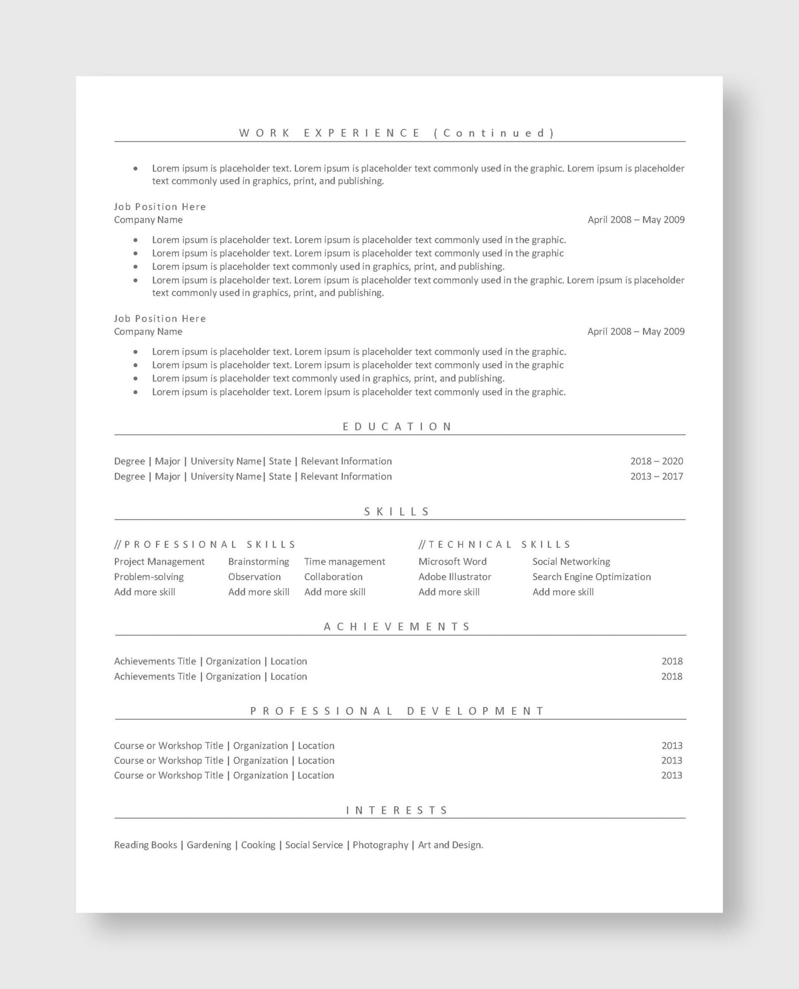 ATS Resume Template 4 - Image 3