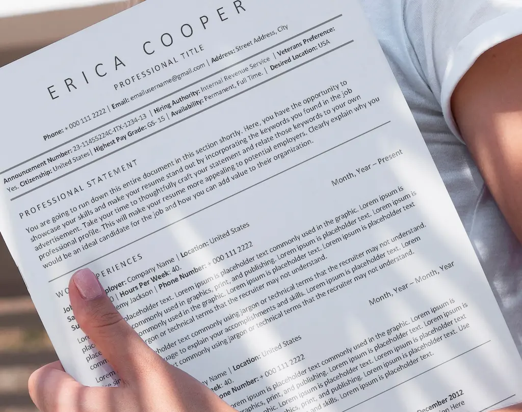 Federal_resume_Template-Erica_Cooper_Cv on hand