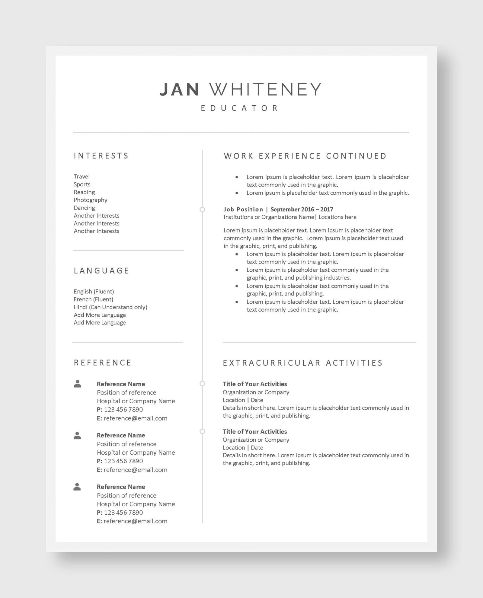 Teacher Resume Template 4 - Image 4
