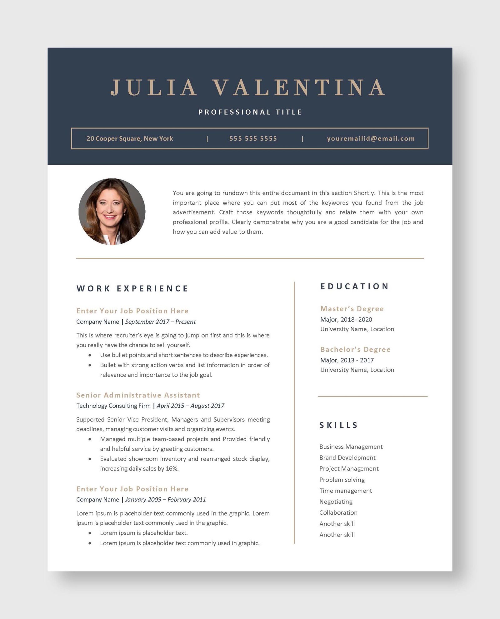Professional Resume Template 3