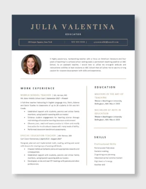 Teacher Resume Template 5