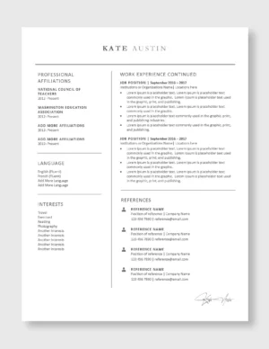 Teacher Resume Template 6