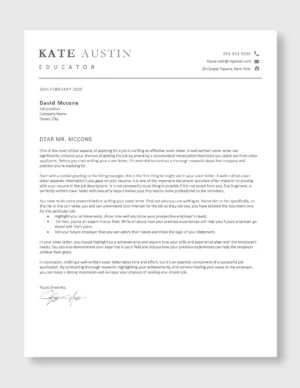 Teacher Resume Template 6