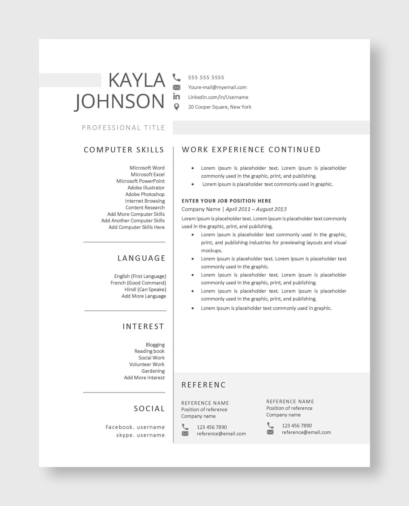 Professional Resume Template 2 - Image 4