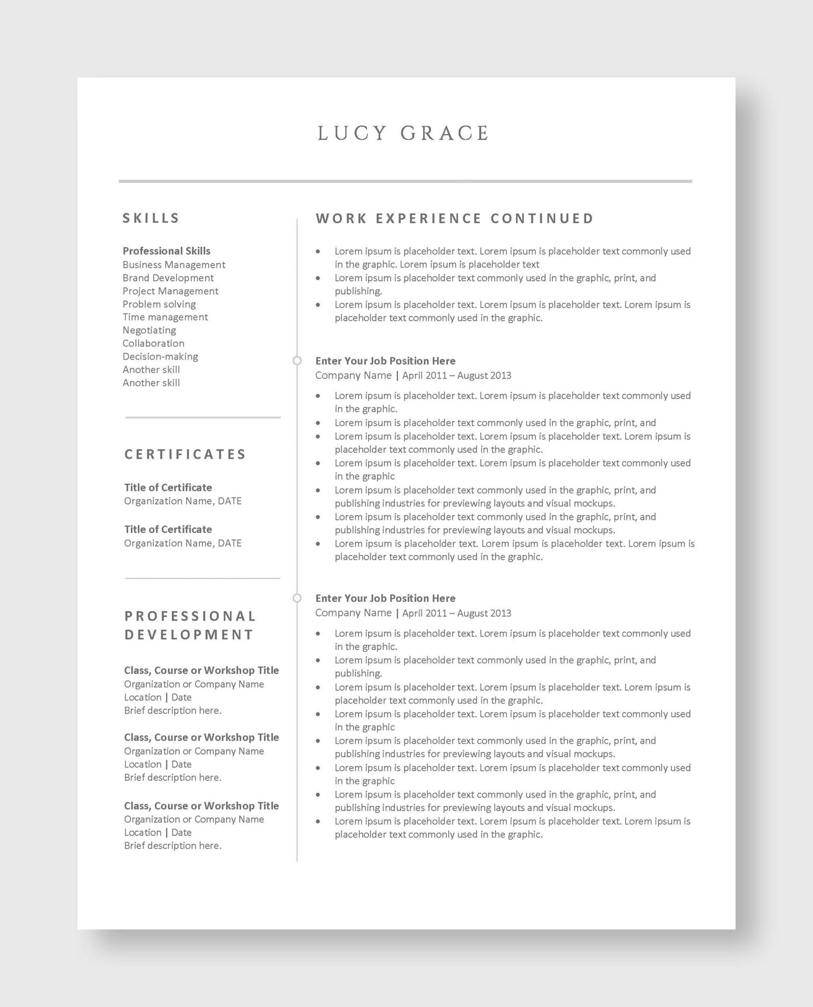 Professional Resume Template 1 - Image 3