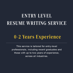Entry-Level Resume Writing Service
