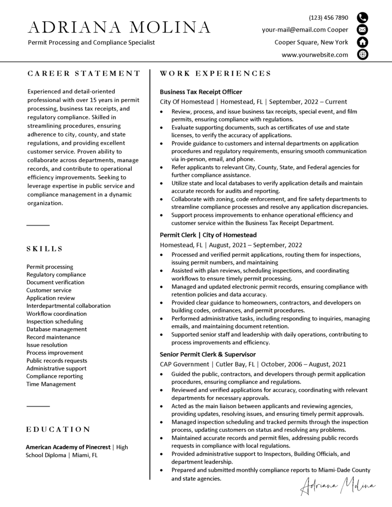 Sample_ADRIANA-resume
