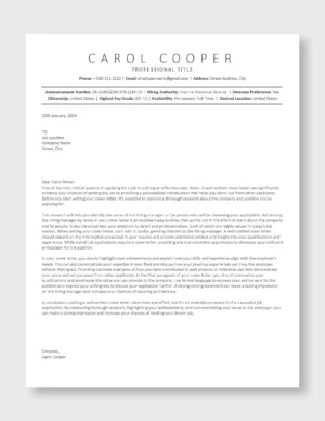 Federal Resume Template 1