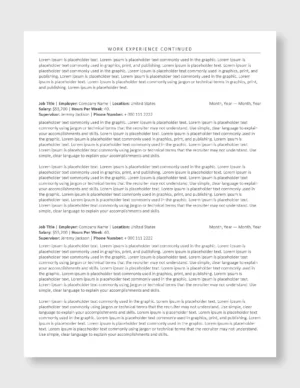 Federal Resume Template 1