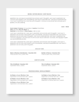 Federal Resume Template 2