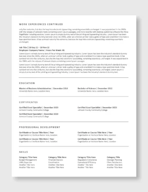 Federal Resume Template 3