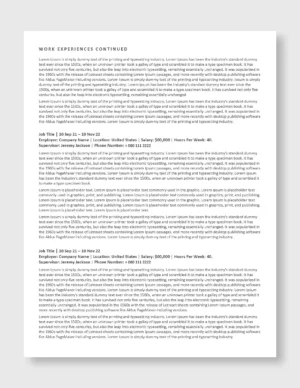 Federal Resume Template 5