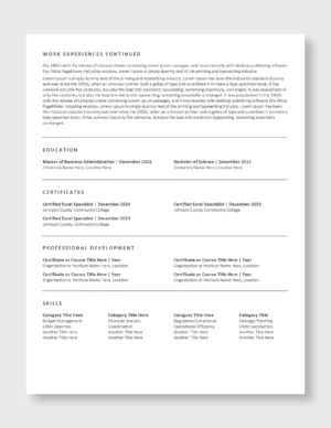 Federal Resume Template 5