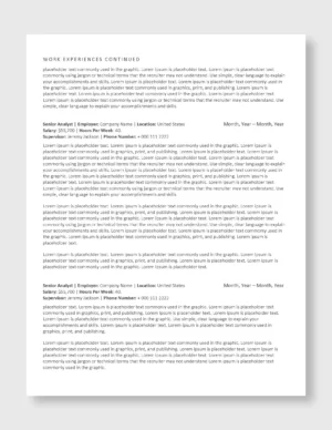 Federal Resume Template 4
