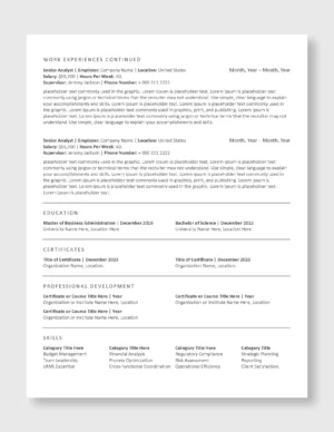 Federal Resume Template 4