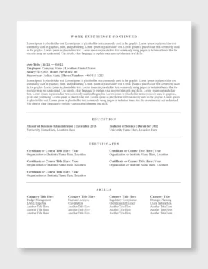 Federal Resume Template 6