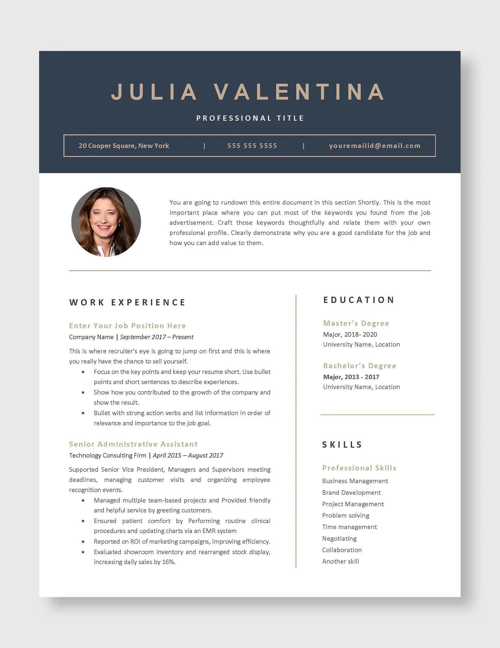 Julia_Valentina_Professsional_3Page_US_Resume_Template_Page_1