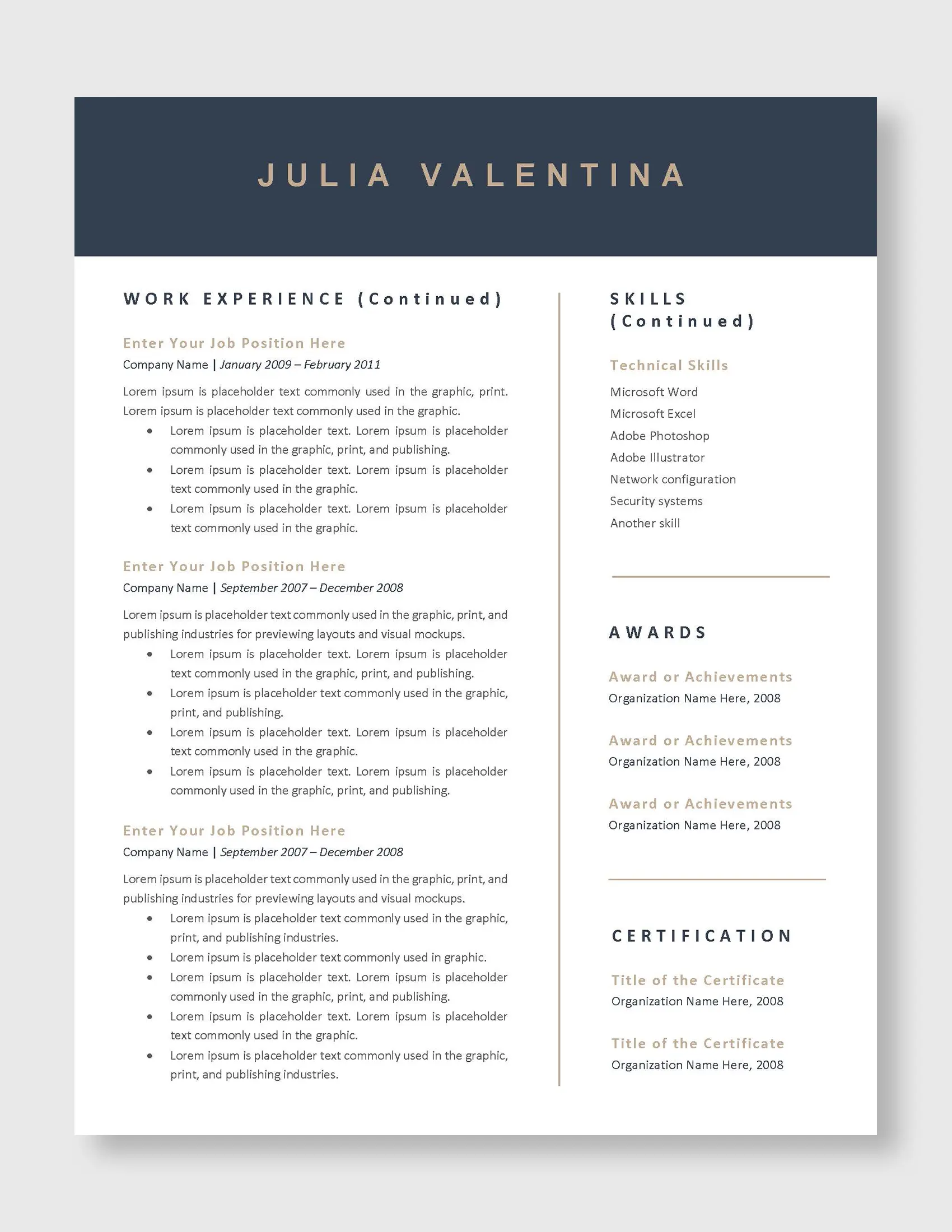 Julia_Valentina_Professsional_3Page_US_Resume_Template_Page_2