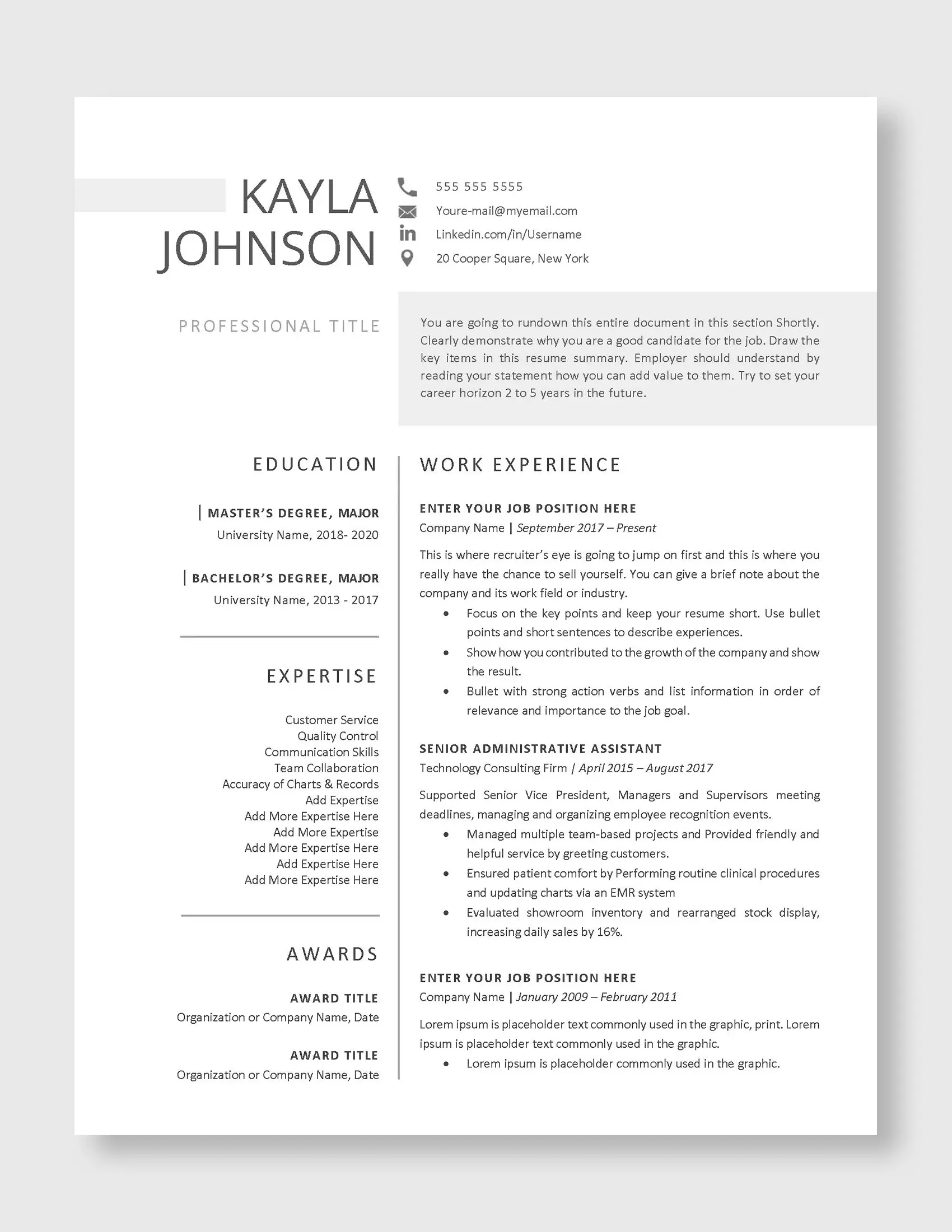 Kayla_Johnson_Professional_3Page_US_LetterSize_Template_Page_1