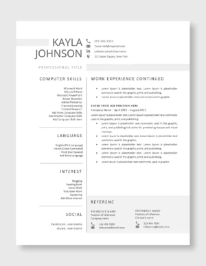 Professional Resume Template 2
