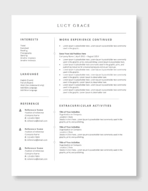 Professional Resume Template 1