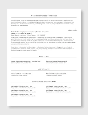 Federal Resume Template 7