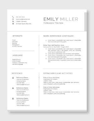 Creative Resume Template | Modern Design for Creatives