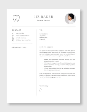 Dental Resume Template | Professional CV for Dentists