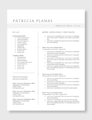 Minimalist Resume Template | Clean & Professional CV