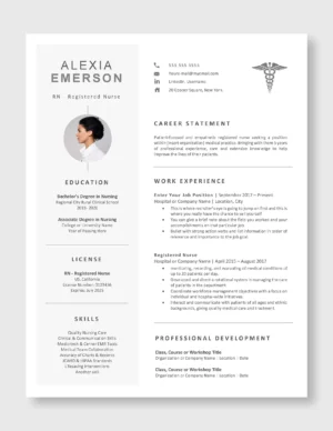 Nurse Resume Template | Professional CV for Nurses