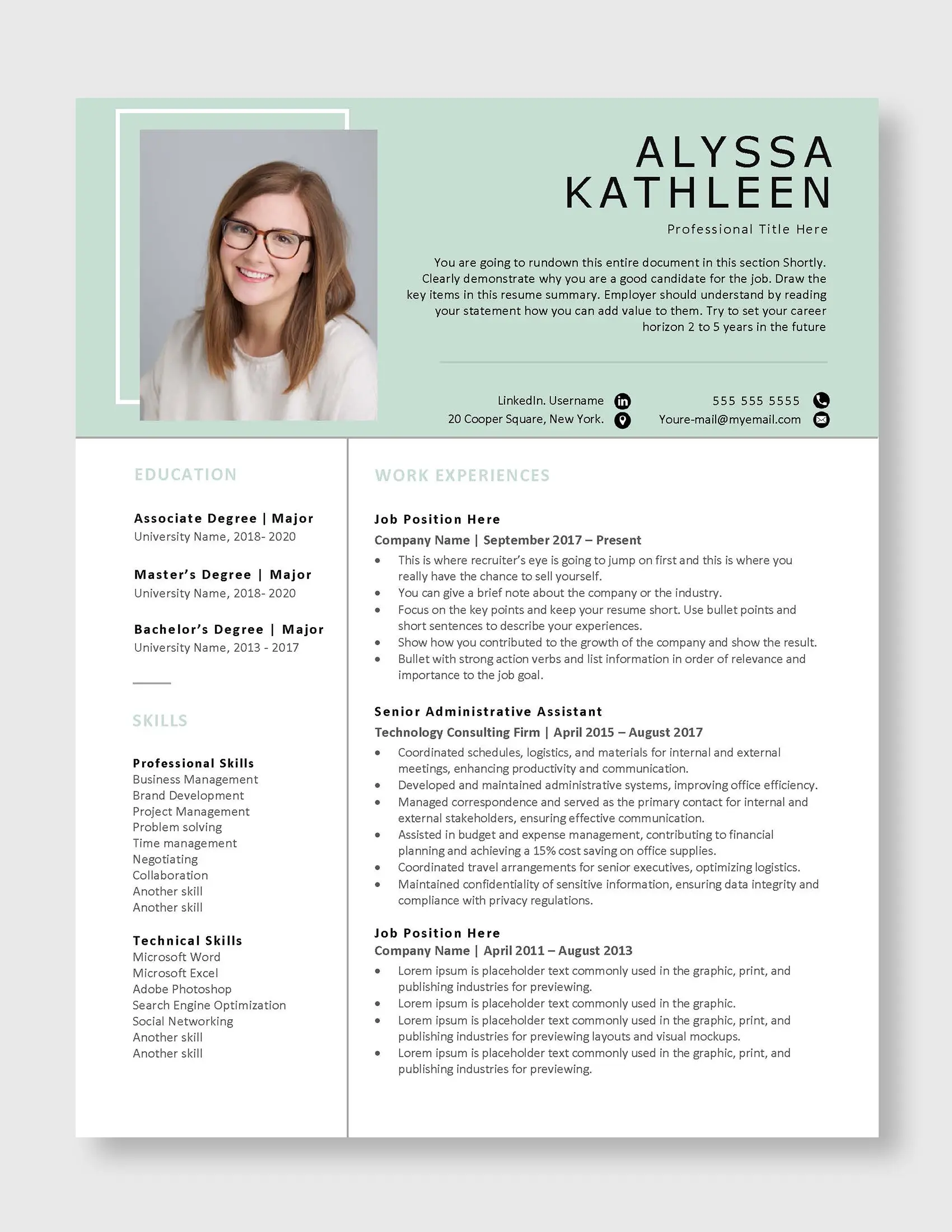 Creative_Resume_Template_Alyssa_Kathleen_US_3_page_Resume_Page_1