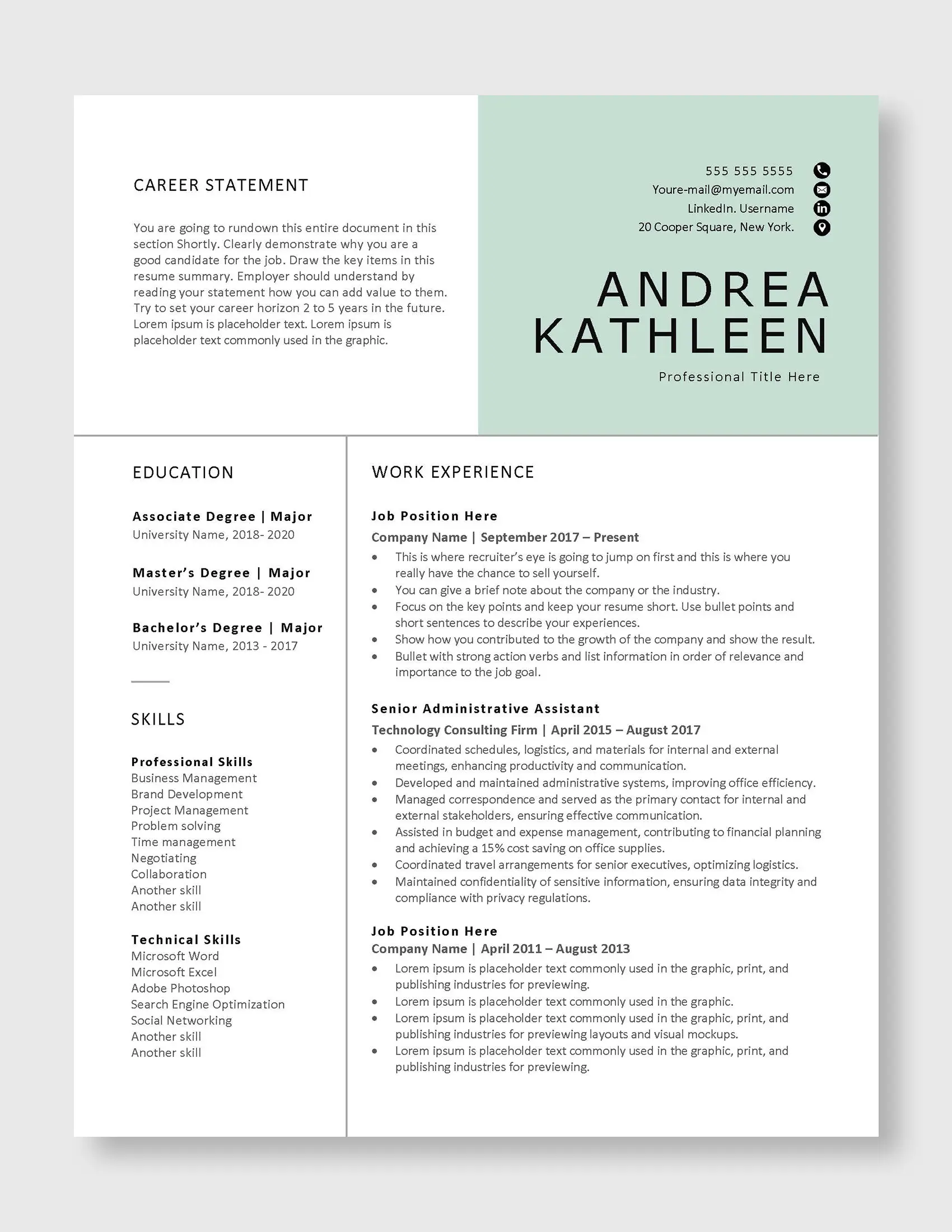 Creative_Resume_Template_Andrea_Kathleen_US_3_page_Resume_Page_1