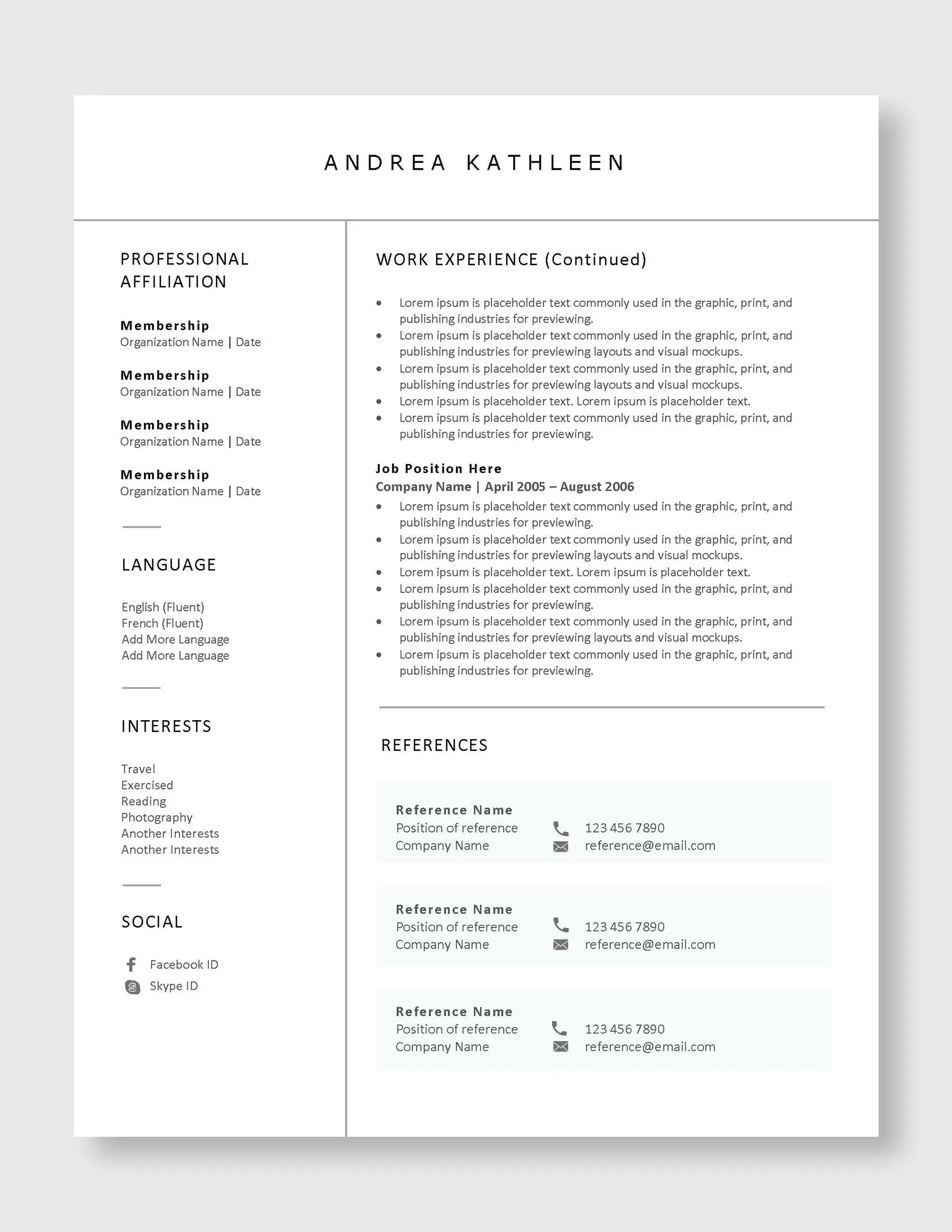 Creative_Resume_Template_Andrea_Kathleen_US_3_page_Resume_Page_3
