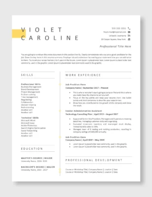 Creative Resume Template | Designers & Artists – Word & Pages