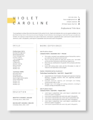 Creative Resume Template | Designers & Artists – Word & Pages