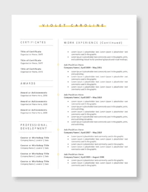 Creative Resume Template | Designers & Artists – Word & Pages