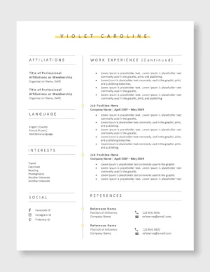 Creative Resume Template | Designers & Artists – Word & Pages